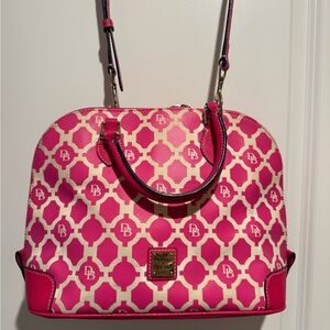 Dooney & Bourke Pink and White Satchel